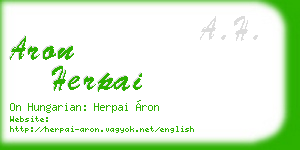 aron herpai business card